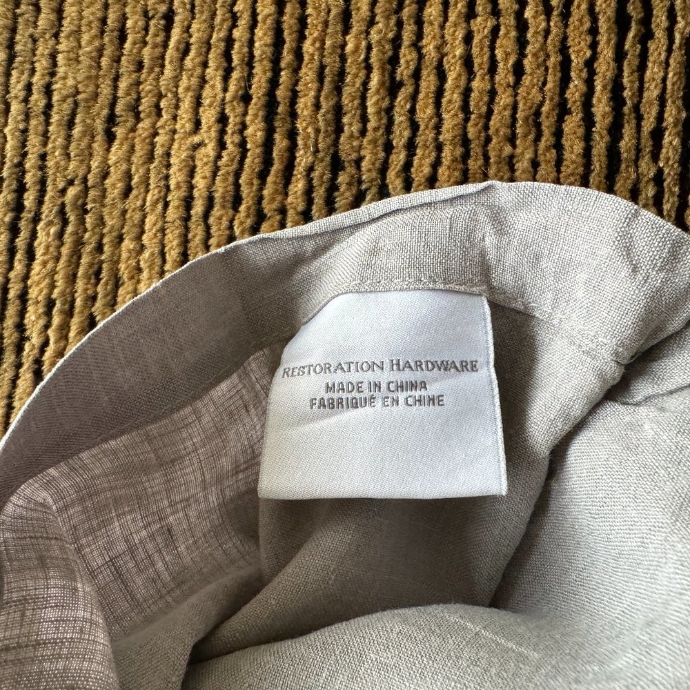 Restoration Hardware Belgian Linen Duvet Cover & Matching Euro Shams